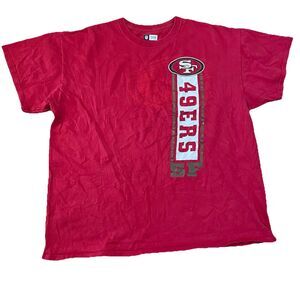 NFL Team Apparel San Francisco 49ers Men’s T-Shirt Size XL Red Short Sleeve Y2K